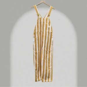 Big Bud Press Yellow Vintage Stripe Overalls Size XS